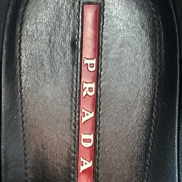 Prada Black High-Top Men's Leather Shoes - Picture 4 of 5